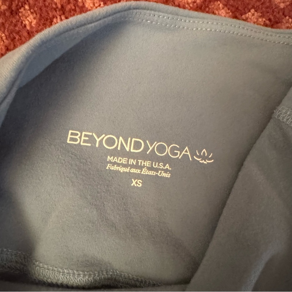 Beyond yoga high waisted baby blue leggings mesh panel detailing XS - Picture 4 of 6